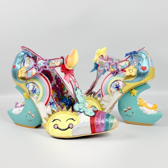 Irregular Choice × Care Bears Kingdom of Caring Heels Yellow Blue Size 39 - Picture 12 of 12